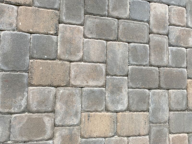 Paver Patio with Patterned Layout